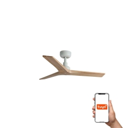 Ανεμιστήρας Οροφής Klim S 34281WT Tuya Smart D92,5cm White-Light Oak Faro Barcelona