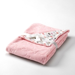 Κουβέρτα Βρεφική Galaxy Pink Mora Κούνιας 110x140cm Πολυέστερ