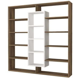 Βιβλιοθήκη Ample 731WAT3605 125x22x135,7cm Walnut-White