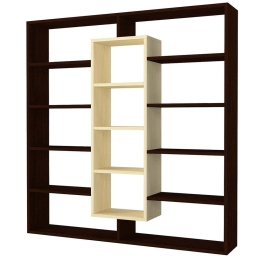 Βιβλιοθήκη Ample 731WAT3609 125x22x135,7cm Wenge-Natural