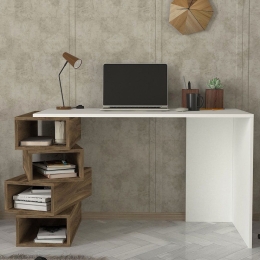 Γραφείο Jenga 745DCD3806 130x60x75cm White-Walnut