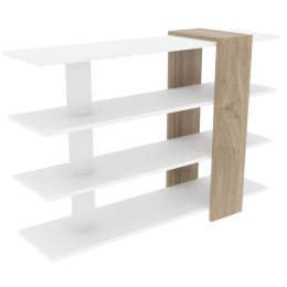 Ραφιέρα Δαπέδου Nur 788DEC3607 120x30x90cm White-Walnut