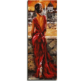 Πίνακας Καμβάς 762SYM4263 30x80cm Multi Wallity Κάθετοι Ξύλο, Καμβάς
