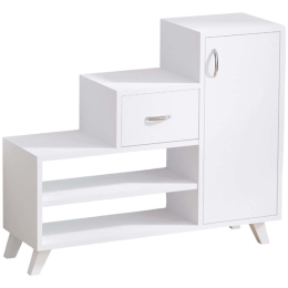 Παπουτσοθήκη Retro 793ELG3901 90x33x77cm White Μοριοσανίδα, Μελαμίνη