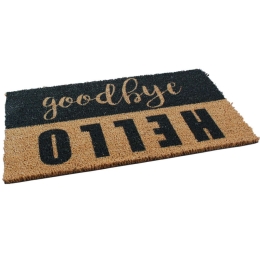 Πατάκι Εισόδου Hello Goodye 796LMN9817 70x40cm Brown-Black Aberto Design 70x40