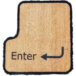Πατάκι Εισόδου Enter 796LMN9822 70x40cm Brown-Black Aberto Design 70x40