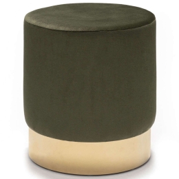 Σκαμπό Barok 825BLC1254 40x40x40cm Green-Gold