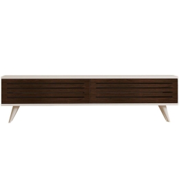 Έπιπλο Τηλεόρασης Hill 835PUQ3002 160x25x40cm Walnut-White