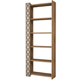 Βιβλιοθήκη City 845HCT3609 64,6x24,2x170cm Walnut-Cream