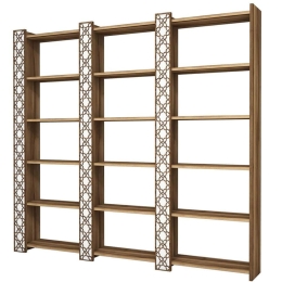 Βιβλιοθήκη City 845HCT3618 184,6x24,2x170cm Walnut-White