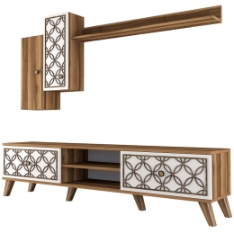Σύνθεση Τηλεόρασης Class 845HCT3011 180x35x44cm Walnut-White