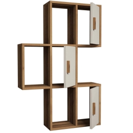Ραφιέρα Τοίχου Flora 845HCT1602 50x20x112,6cm Walnut-Cream