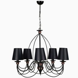 Φωτιστικό Οροφής - Πολυέλαιος Berfin 846STL1442 Φ60x90cm 5xE14 40W Black Opviq