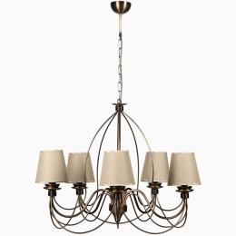 Φωτιστικό Οροφής - Πολυέλαιος Berfin 846STL1469 Φ60x90cm 5xE14 40W Gold-Beige Opviq