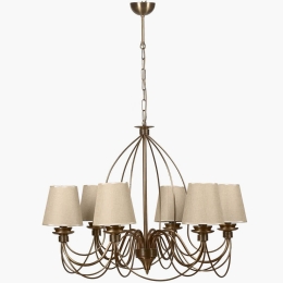 Φωτιστικό Οροφής - Πολυέλαιος Berfin 846STL1470 Φ60x90cm 6xE14 40W Gold-Beige Opviq