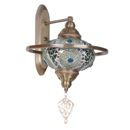 Φωτιστικό Τοίχου - Απλίκα Yeni Macellan 846STL2752 25x30x44cm 1xE27 40W Multi-Green Opviq