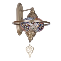 Φωτιστικό Τοίχου - Απλίκα Yeni Macellan 846STL2753 25x30x44cm 1xE27 40W Multi-Purple Opviq