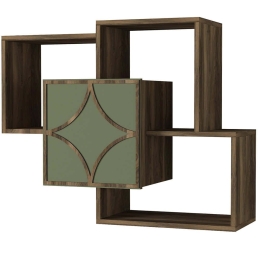 Ραφιέρα Τοίχου Arco 804TRH1604 79,2x22x73cm Walnut-Green