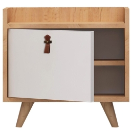Κομοδίνο Dopo 811MDD3419 50x40x55cm Oak-White