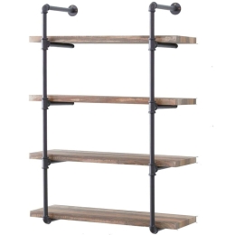 Ραφιέρα Τοίχου Boruraf 792EVL1820 60x14x70cm Walnut-Black