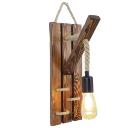 Φωτιστικό Τοίχου - Απλίκα 806ALD1473 29x44cm 1xE27 40W Walnut Opviq