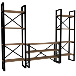 Σύνθεση Τηλεόρασης Egzotik 835PUQ3011 110x32x59cm Walnut