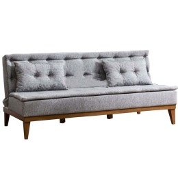 Καναπές - Κρεβάτι Τριθέσιος Fuoco 867UNQ1321 180x80x78cm Grey