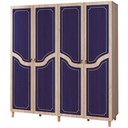Ντουλάπα Τετράφυλλη Imaj 863SPH4226 180x52x192cm Oak-Blue Τετράφυλλη