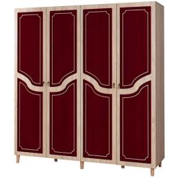 Ντουλάπα Τετράφυλλη Imaj 863SPH4227 180x52x192cm Oak-Red Τετράφυλλη