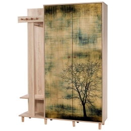 Έπιπλο Εισόδου Garmanto 863SPH4825 135x36x194cm Multi Μοριοσανίδα,Ξύλο