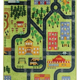 Χαλί Small Town Green-Multi Conceptum Hypnose 100X160cm