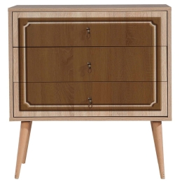 Συρταριέρα Trio 869VEL3438 80x40x90cm Oak-Brown