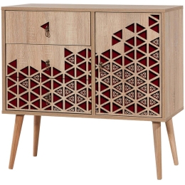 Συρταριέρα Verybox 869VEL3442 90x40x90cm Oak-Red