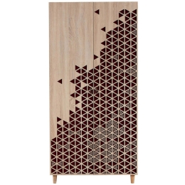 Ντουλάπα Δίφυλλη Stil 869VEL4231 90x52x192cm Oak-Red Δίφυλλη
