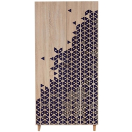 Ντουλάπα Δίφυλλη Stil 869VEL4232 90x52x192cm Oak-Blue Δίφυλλη
