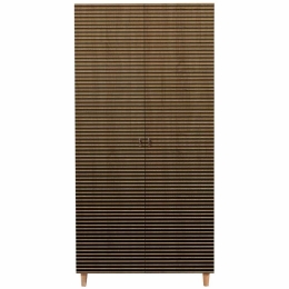 Ντουλάπα Δίφυλλη Stil 869VEL4233 90x52x192cm Oak-Black Δίφυλλη
