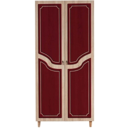 Ντουλάπα Δίφυλλη Stil 869VEL4237 90x52x192cm Oak-Red Δίφυλλη