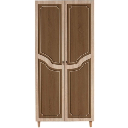 Ντουλάπα Δίφυλλη Stil 869VEL4238 90x52x192cm Oak-Brown Δίφυλλη