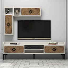 Σύνθεση Τηλεόρασης Samba 845HCT3075 180x35x52cm Cream