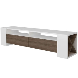 Έπιπλο Τηλεόρασης Sosruko 875ZNA3034 155x35x35cm Walnut-White
