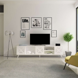 Έπιπλο Τηλεόρασης Sinef 851AVH3083 180x29,5x45,7cm White