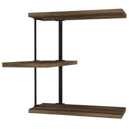 Ραφιέρα Τοίχου Frisbi 804TRH1613 45x20x47,4cm Walnut-Black