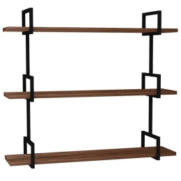 Ραφιέρα Τοίχου Uras 835PUQ1635 87x22,5x76cm Walnut-Black