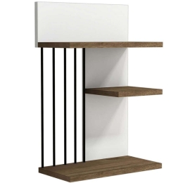 Ραφιέρα Τοίχου Nezma 835PUQ1647 40x21,4x60cm White-Walnut