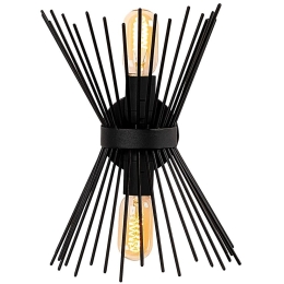 Φωτιστικό Τοίχου - Απλίκα Kirpi 892OPV1203 23x16x33cm 2xE27 40W Black Opviq