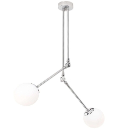 Φωτιστικό Οροφής Cambaz 892OPV1405 100x15x110cm 2xE27 40W Silver Opviq