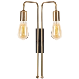 Φωτιστικό Τοίχου - Απλίκα Mum 892OPV1221 25x20x45cm 2xE27 40W Gold-Black Opviq