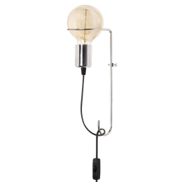 Φωτιστικό Τοίχου - Απλίκα Pota 892OPV1227 9x15x30cm 1xE27 40W Chrome Opviq