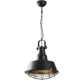 Φωτιστικό Οροφής Saglam 892OPV1466 Φ30x86cm 1xE27 40W Black-Gold Opviq