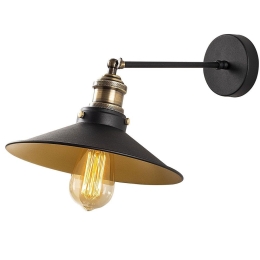 Φωτιστικό Τοίχου - Απλίκα Saglam 892OPV1233 25x40x20cm E27 40W Black-Gold Opviq